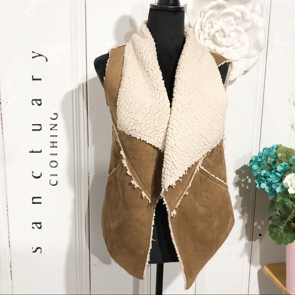 Sanctuary Jackets & Blazers - Sanctuary faux Suede & Sherpa Lined Vest